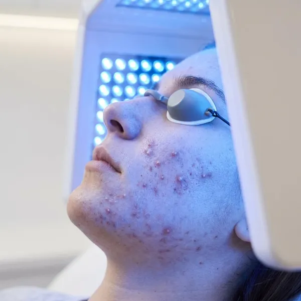 blue light wavelength for acne
