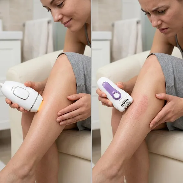 How do IPL and epilator results compare?