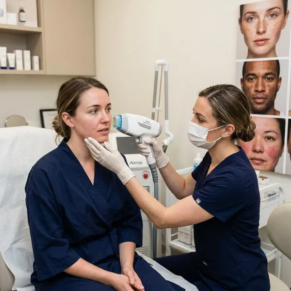 Where should you avoid facial IPL?