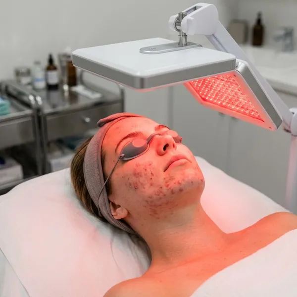 red light therapy wavelengths for acne