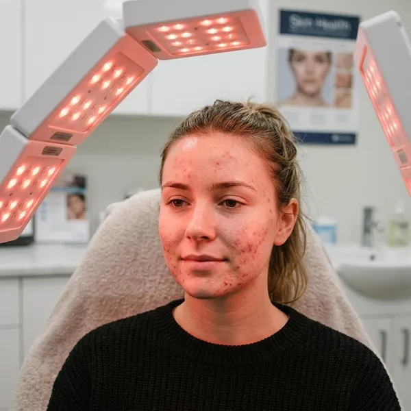 What red light wavelength is best for acne?
