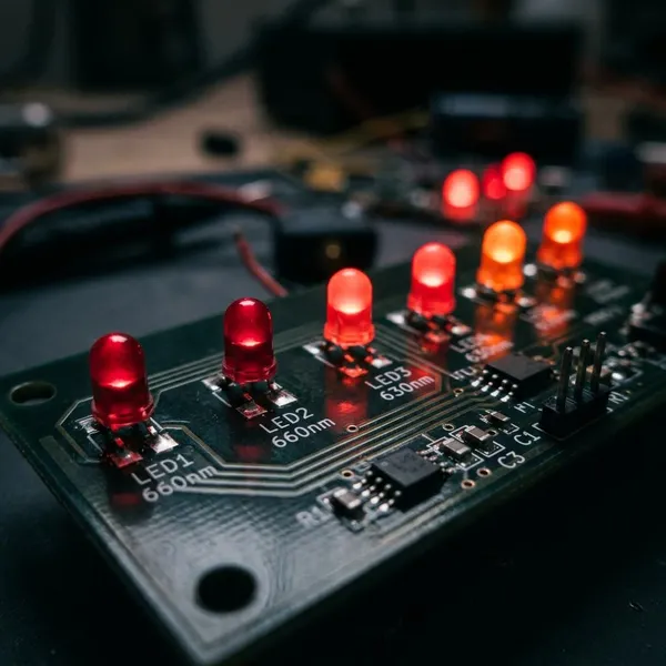 Why do red LEDs have different wavelengths?