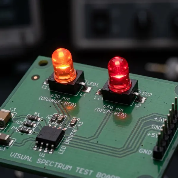 630 nm vs 660 nm red LED light
